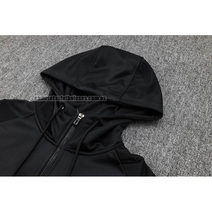 Chandal de Sudadera del Manchester United Nino 2023 2024 Negro y Rojo
